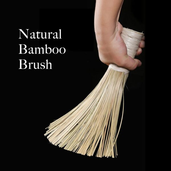 Traditional bamboo wok brush (for cleaning) - Image 2