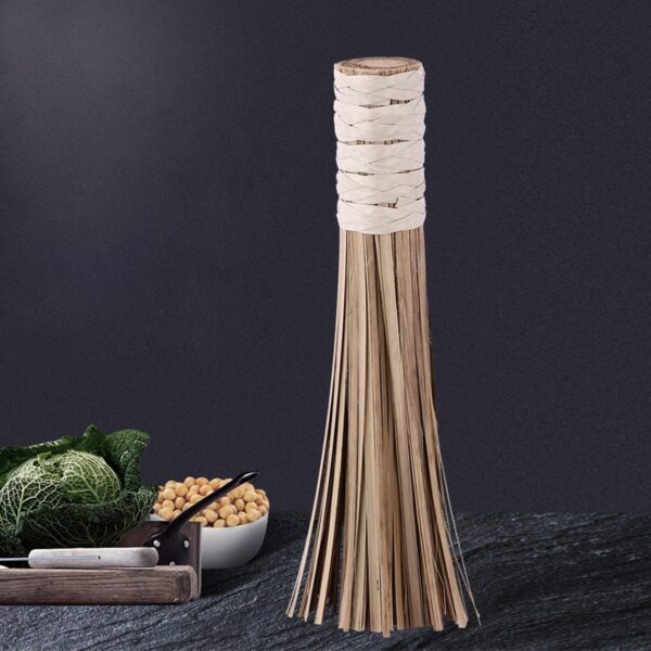 Traditional bamboo wok brush (for cleaning) - Image 4