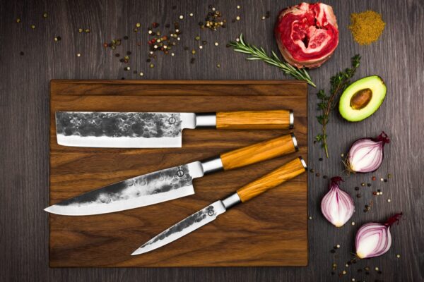 Forged Olive 3-piece kitchen knives set - Image 2