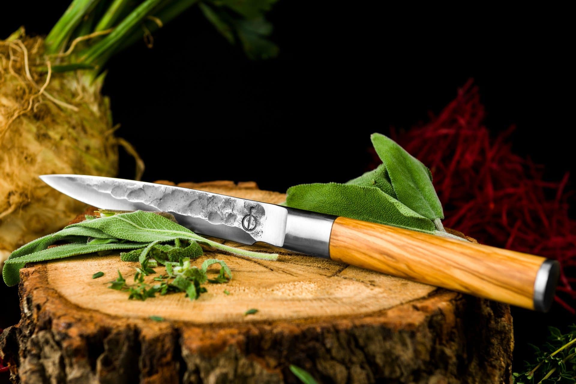 Forged Olive 3-piece kitchen knives set