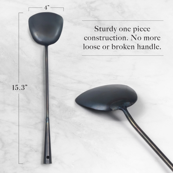 Pre-Seasoned Hand Forged Wok Spatula 38 cm - Image 6