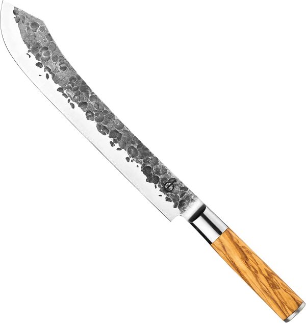Forged Olive Butcher's knife - Image 6