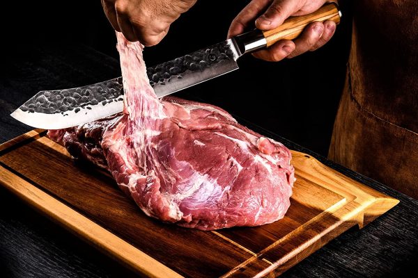 Forged Olive Butcher's knife - Image 7