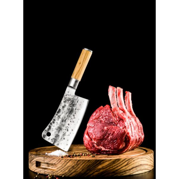 Forged Olive Asian Cleaver - Image 2