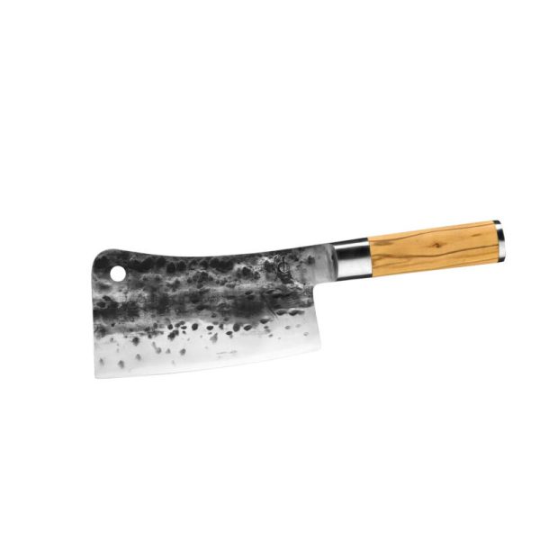 Asian cleaver with olive handle
