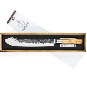 Forged Olive Butcher's knife